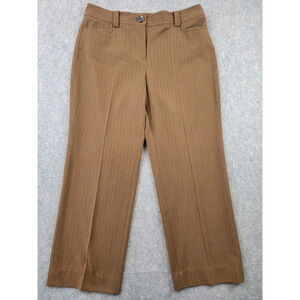 Talbots Pants Womens 12P Brown Heritage Straight Herringbone
